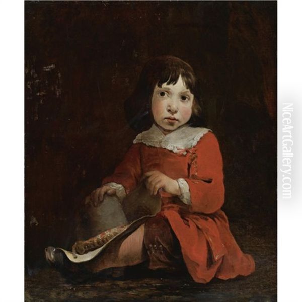 Portrait Of A Young Boy Oil Painting by Jan van Noordt