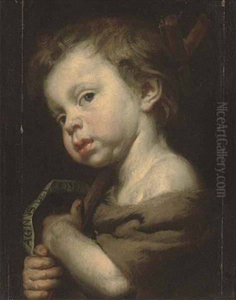 Infant Saint John The Baptist Oil Painting by Jan van Noordt