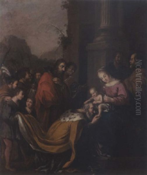 Adoration Des Mages Oil Painting by Jan van Noordt