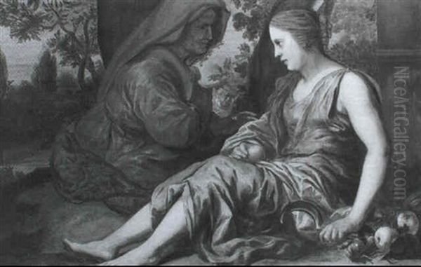 Vertumnus And Pomona Oil Painting by Jan van Noordt