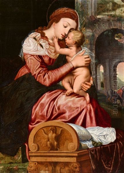 The Virgin And Child Oil Painting by Adam van Noort the Elder