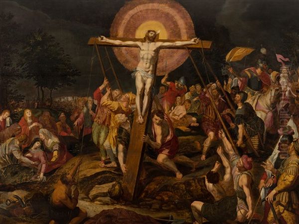 Crucifixion Oil Painting by Adam van Noort the Elder