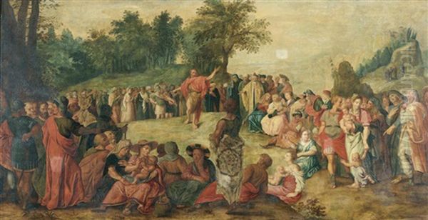 The Sermon On The Mount Oil Painting by Adam van Noort the Elder