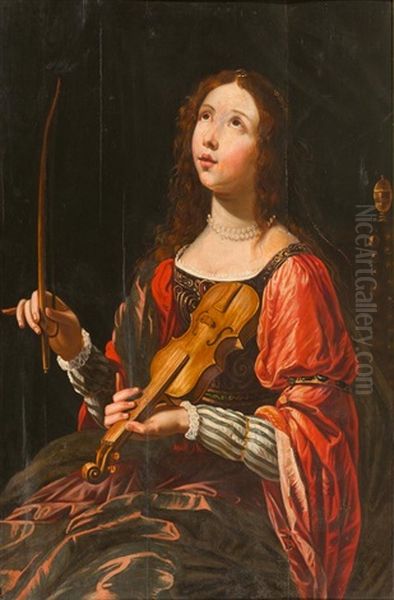 Heilige Cecilia Oil Painting by Adam van Noort the Elder