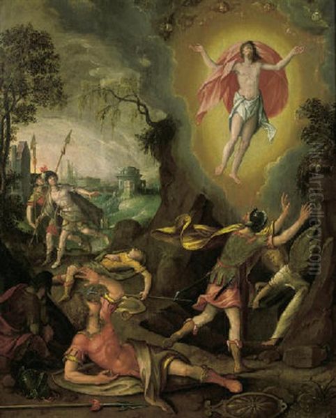 The Resurrection Oil Painting by Adam van Noort the Elder