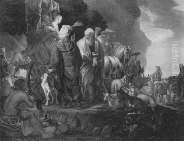 Jacob's Return To Canaan Oil Painting by Adam van Noort the Elder