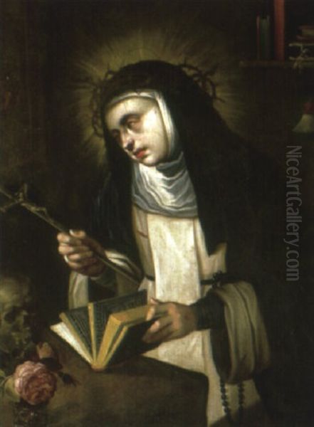 Saint Catherine Of Siena Oil Painting by Adam van Noort the Elder