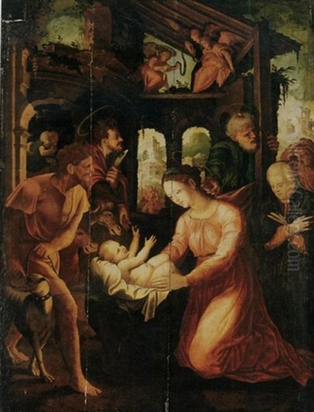 The Nativity Oil Painting by Lambert van Noort