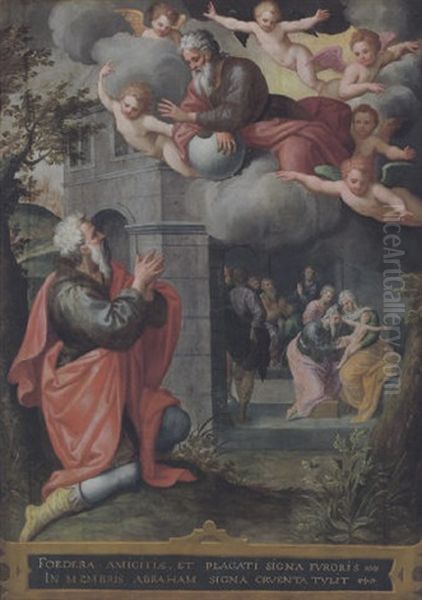 Die Verheissung Gottes An Abraham Von Seiner Zahlreichen Nachkommenschaft Oil Painting by Lambert van Noort