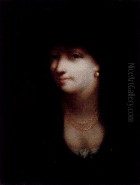 Portrait Einer Dame Oil Painting by Jean-Pierre Norblin De La Gourdaine