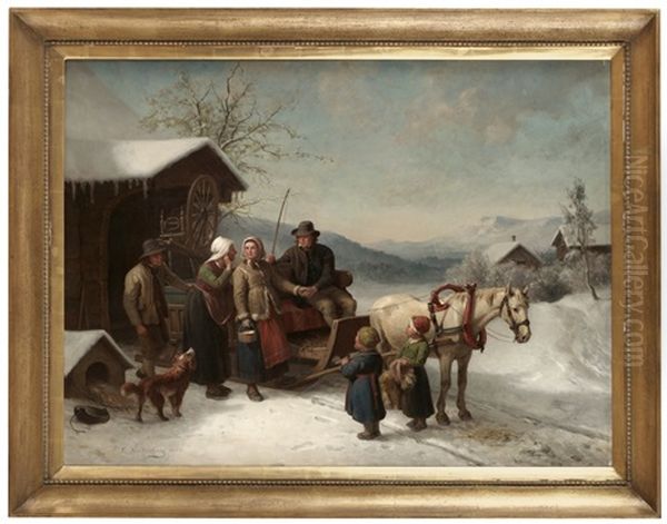 Brudfard Oil Painting by Bengt Nordenberg