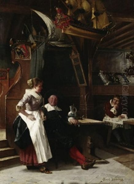 In Der Schankstube Oil Painting by Henrik Nordenberg