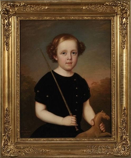 Portrait Of Anselm Lundell Oil Painting by Carl Vilhelm Nordgren