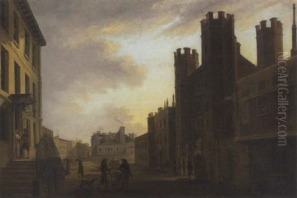 St. Jame's Palace, Pall Mall Beyond Oil Painting by Pehr Nordquist