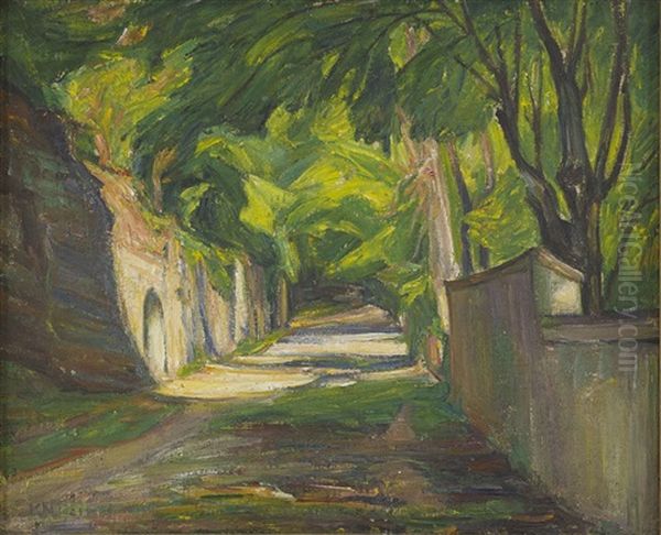 Passage Vid Stadsmuren Oil Painting by Karl Nordstroem