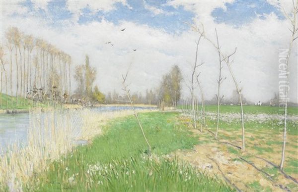 Aprilvar Vid Loing Oil Painting by Karl Nordstroem