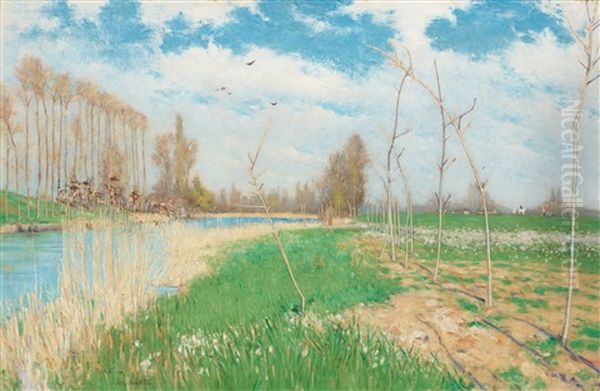 Aprilvar Vid Loing Oil Painting by Karl Nordstroem