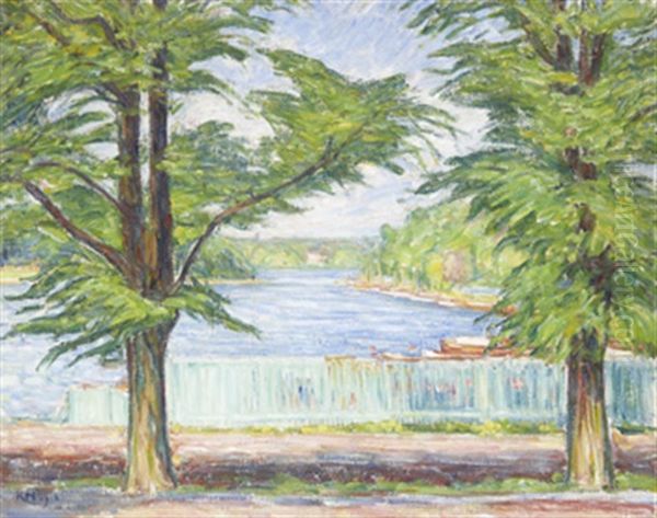 Brunnsviken Oil Painting by Karl Nordstroem