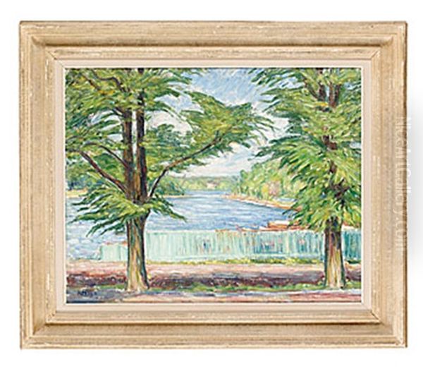 Brunnsviken, Stockholm Oil Painting by Karl Nordstroem