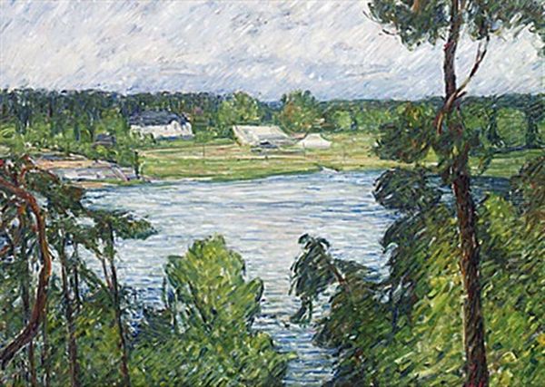 Vid Brunnsviken Oil Painting by Karl Nordstroem