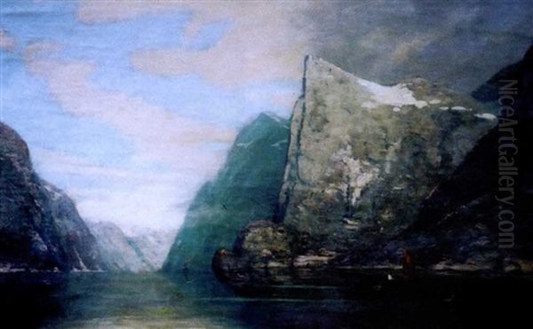 Le Fiord Oil Painting by Karl Nordstroem