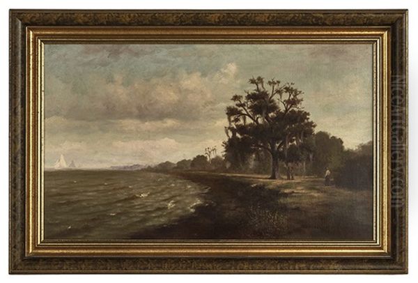 Along Lake Pontchartrain Oil Painting by August Norieri