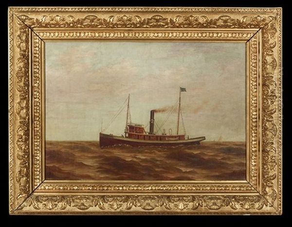 Steamboat #2 On The Mississippi River Oil Painting by August Norieri