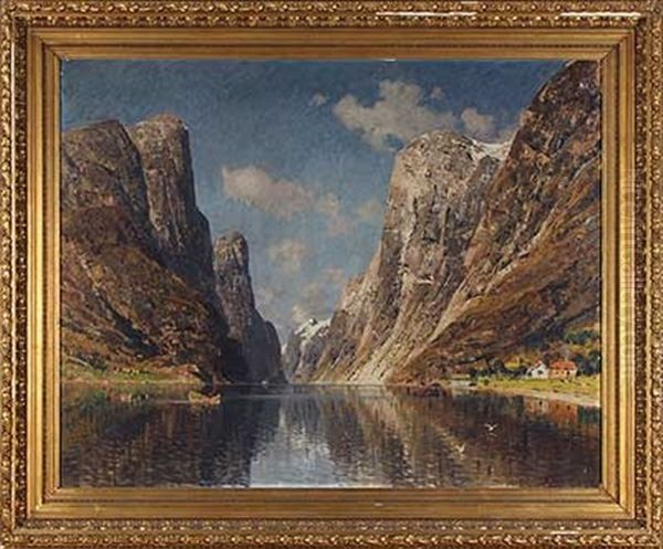 Sommerlicher Fjord Oil Painting by Adelsteen Normann