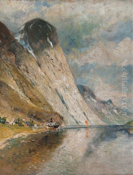 The Storfjord Oil Painting by Adelsteen Normann