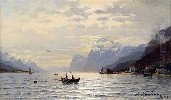 Froid Norvegien Oil Painting by Adelsteen Normann