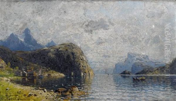 Fjordlandschaften Oil Painting by Adelsteen Normann