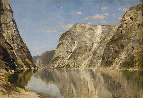 Sommerlicher Fjord Oil Painting by Adelsteen Normann