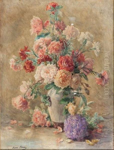 Vase De Fleurs Oil Painting by Henri Biva