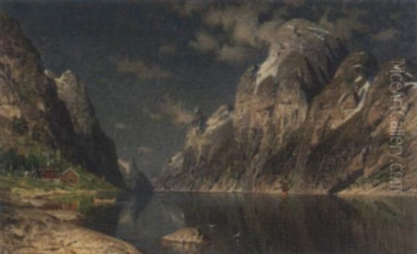 Fjord Im Sommer Oil Painting by Adelsteen Normann