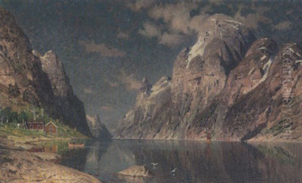 Fjord Im Sommer Oil Painting by Adelsteen Normann