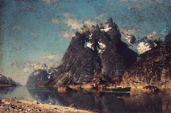 Tilbake Fra Fisket Oil Painting by Adelsteen Normann