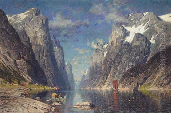 Fjorden Oil Painting by Adelsteen Normann