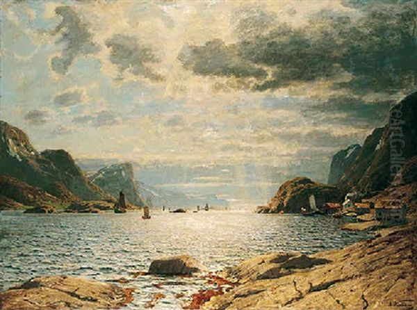 Over Fjorden Oil Painting by Adelsteen Normann