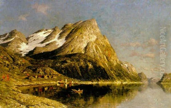 Vardag Vid Fjorden Oil Painting by Adelsteen Normann