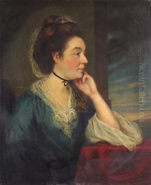 Portrait Of Mrs. Thomasine Yonge Or Young Oil Painting by James (Thomas J.) Northcote