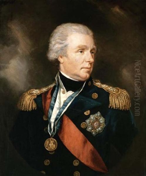 Portrait Of Admiral William Waldegrave, 1st Baron Radstock Oil Painting by James (Thomas J.) Northcote