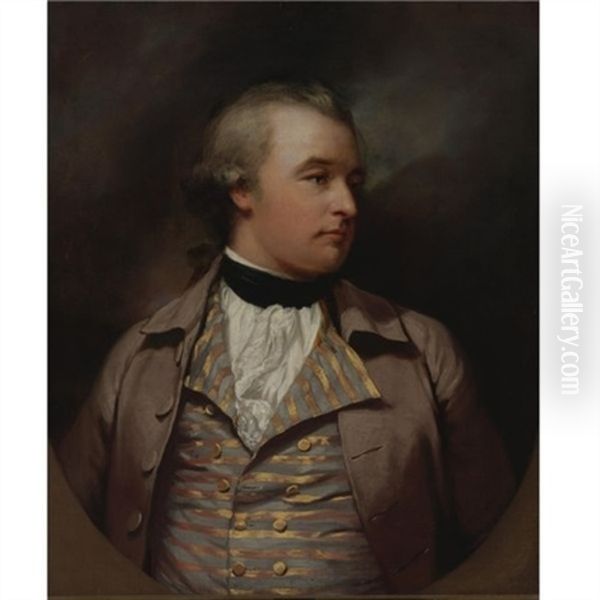 Portrait Of Phillip Morshead, Esq. (1748-1803) Of Widey Court, Plymouth Oil Painting by James (Thomas J.) Northcote