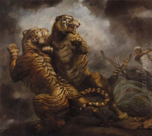 Tiger Hunting Oil Painting by James (Thomas J.) Northcote