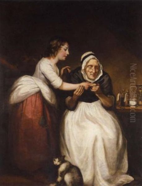 The Village Doctress Oil Painting by James (Thomas J.) Northcote