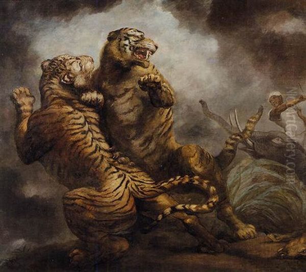 Tiger Hunting Oil Painting by James (Thomas J.) Northcote