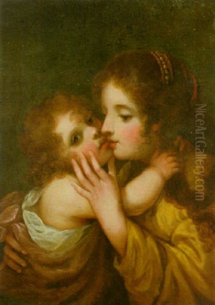 Maternal Affection Oil Painting by James (Thomas J.) Northcote