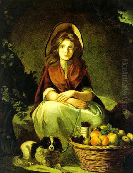 Die Junge Obstverkauferin Oil Painting by James (Thomas J.) Northcote