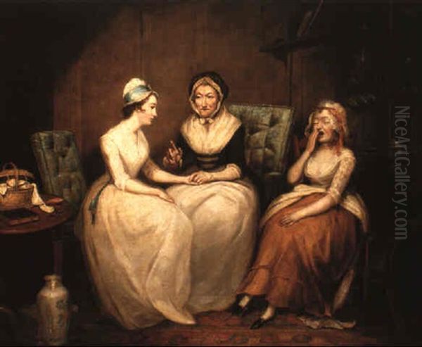 Good Advice From An Old Servant To The Young Ones Oil Painting by James (Thomas J.) Northcote