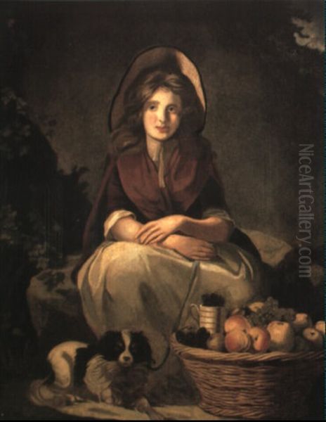 The Fruit Girl Oil Painting by James (Thomas J.) Northcote