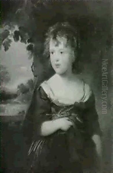 Portrait Of A Young Girl As A Gleaner Oil Painting by James (Thomas J.) Northcote